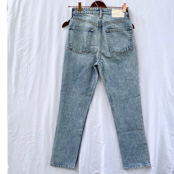 GRLFRND | THE KAROLINA HIGH RISE JEAN STRAIGHT CROP IN LARCHMONT WASH SIZE 25 - Picture 9 of 9